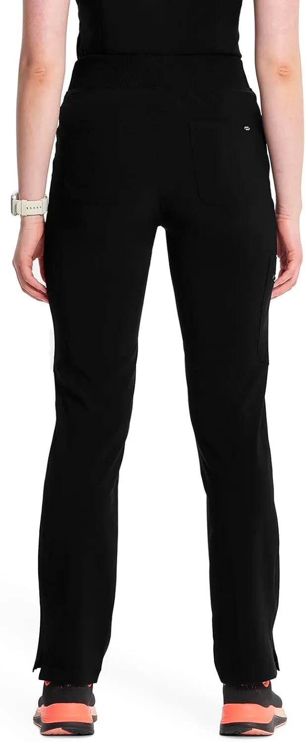 Infinity Cherokee Women's Scrub Pant Mid Rise Tapered Leg Pull-on Bottom with Moisture Wicking & 360 Stretch Fabric CK065A