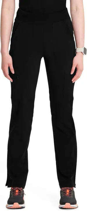 Infinity Cherokee Women's Scrub Pant Mid Rise Tapered Leg Pull-on Bottom with Moisture Wicking & 360 Stretch Fabric CK065A