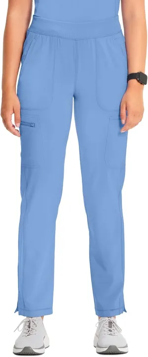Infinity Cherokee Women's Scrub Pant Mid Rise Tapered Leg Pull-on Bottom with Moisture Wicking & 360 Stretch Fabric CK065A