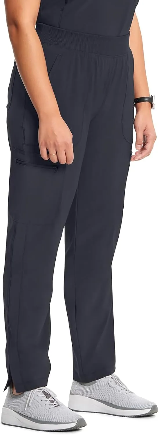 Infinity Cherokee Women's Scrub Pant Mid Rise Tapered Leg Pull-on Bottom with Moisture Wicking & 360 Stretch Fabric CK065A