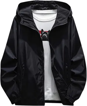 Jackets for Men Men's Fall Winter Casual Color Plus Size Hoodie Zipper Outdoor Sport Coat Jackets