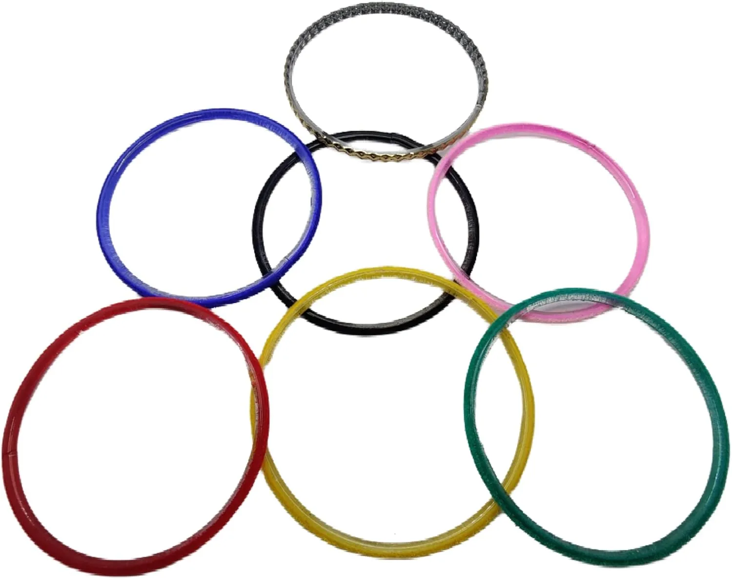 JAWSHEE Velvet Bangles Golden Set, 2 Dozen Glass Velvet Bangles, Matte Color With Velvet Layer For Added Beauty and Durability, Beautiful Women's Bangle Bracelets, Indian Bangles Jewelry Sets For Women