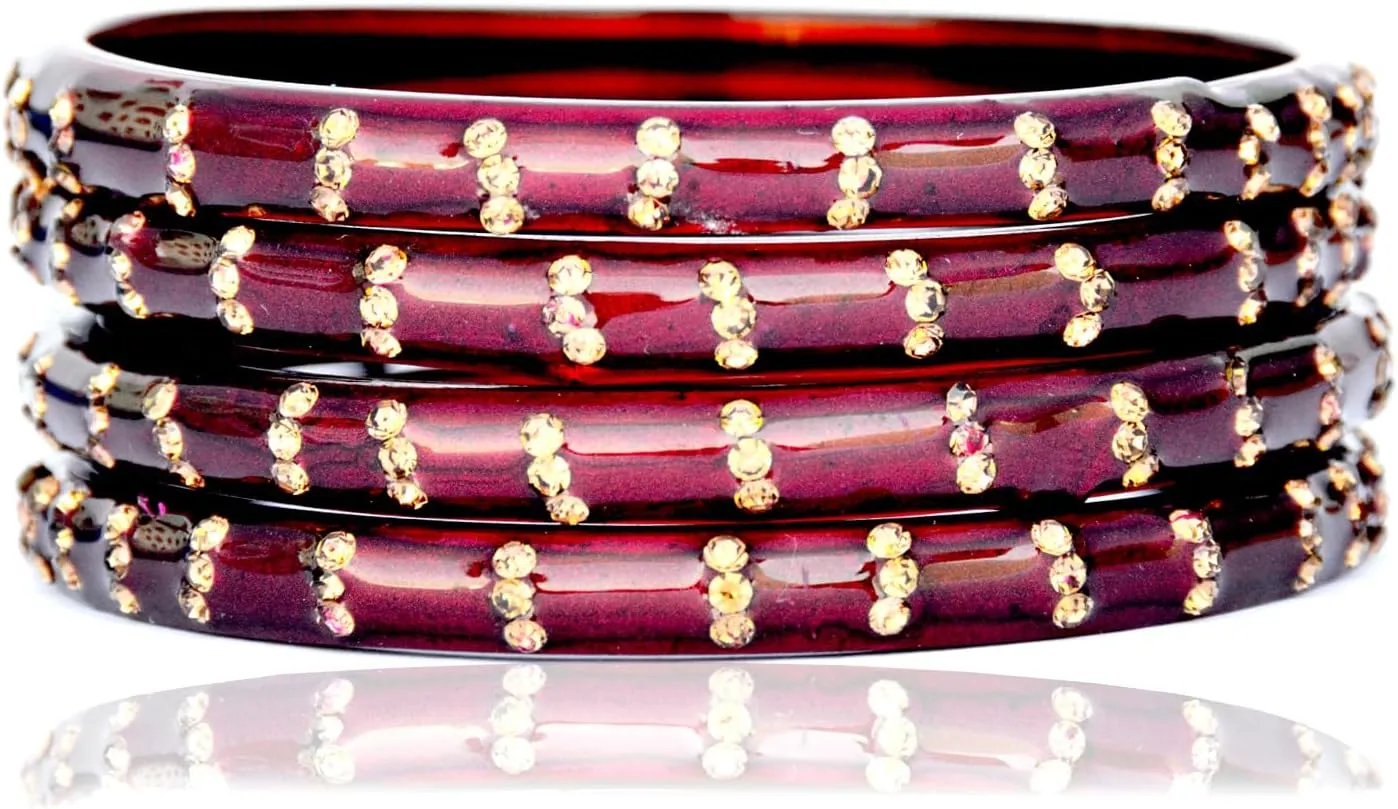 JD'Z COLLECTION Indian Bangles Set For Women Kada Bangle Traditional Bollywood Bangles Wedding Wear Bangle Set Of