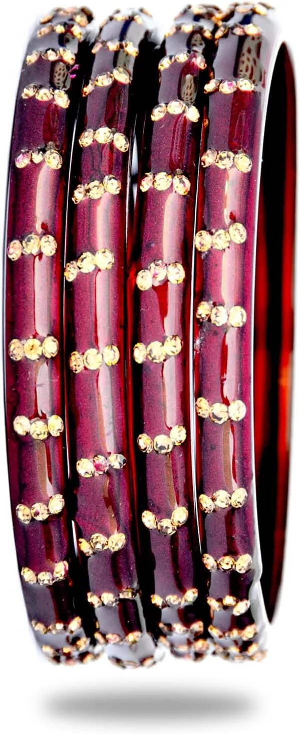 JD'Z COLLECTION Indian Bangles Set For Women Kada Bangle Traditional Bollywood Bangles Wedding Wear Bangle Set Of