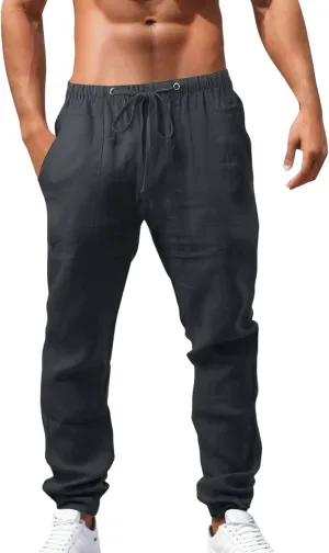 Joggers for Men Slim-Fit Joggers Sweatpant Training Sports Pull On Pant Comfort Soft Jogging Bottoms