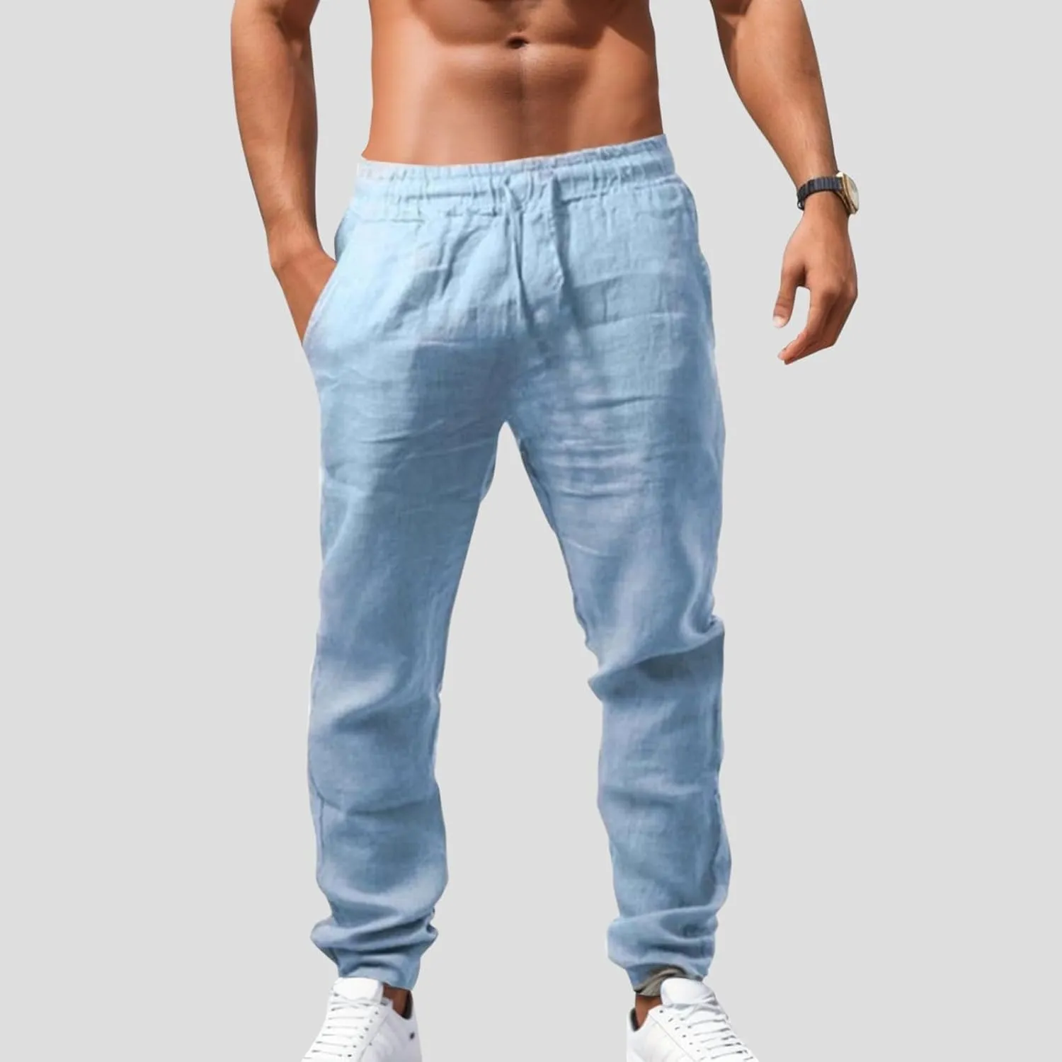 Joggers for Men UK Baggy Joggers Sweatpant Linen Sport Comfort Soft Jogging Jogger Bottoms