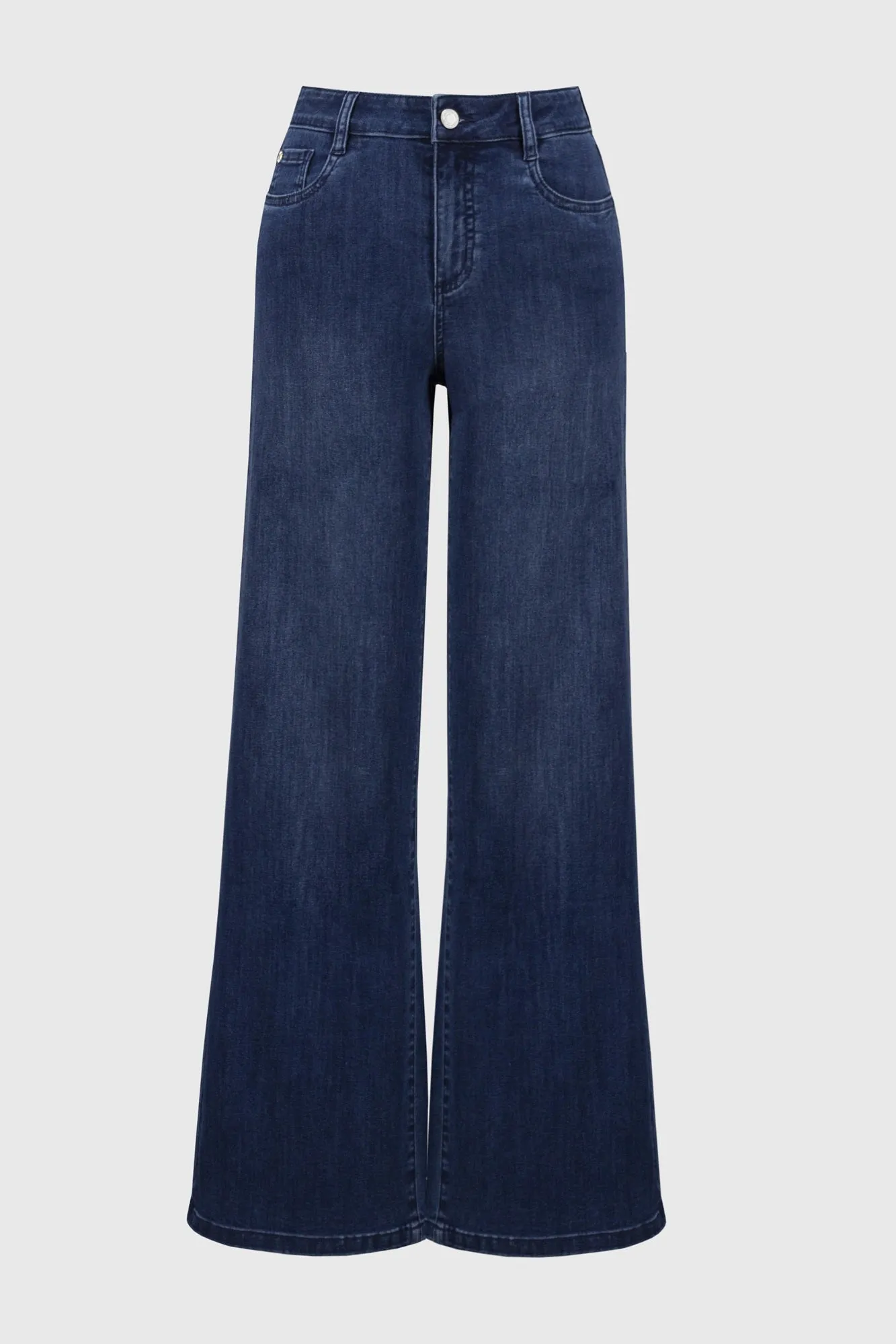 Joseph Ribkoff High Waist Wide Leg Denim Blue Jeans