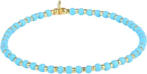 KELITCH Handmade Stretch Bracelets Friendship Bracelets Beach Bangles Colorful Gold Beaded Bracelets