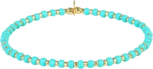 KELITCH Handmade Stretch Bracelets Friendship Bracelets Beach Bangles Colorful Gold Beaded Bracelets