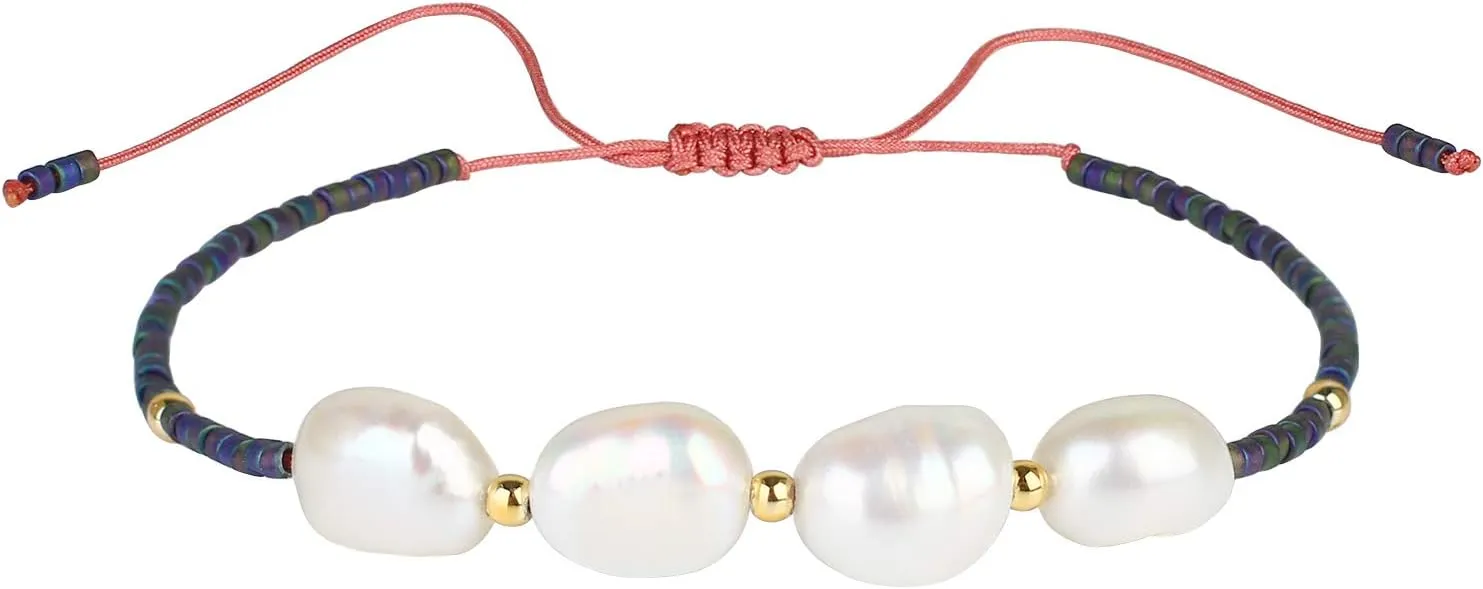 KELITCH Natural Shell Pearl Beaded Bracelets Women Friendship Bracelets Miyuki Beads Bracelets