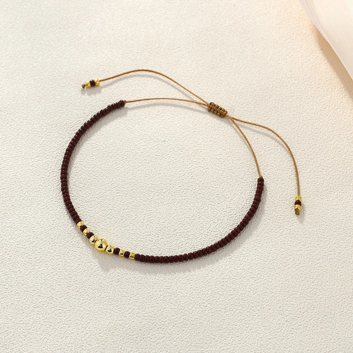 KELITCH Pure Beaded Strand Bracelets Thin Link Bracelets Women Fashion Bracelets