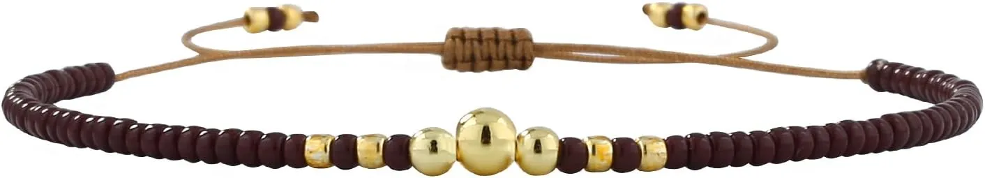 KELITCH Pure Beaded Strand Bracelets Thin Link Bracelets Women Fashion Bracelets