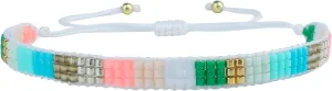 KELITCH Women Colorful Bracelets Handmade Woven Bangles Bracelets Bohemian Wrap Bracelets - 25A