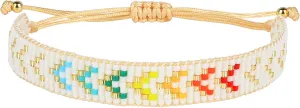 KELITCH Women Friendship Bracelets Wax Rope Bracelets Handmade Multi-Pattern Pearl Bracelets New