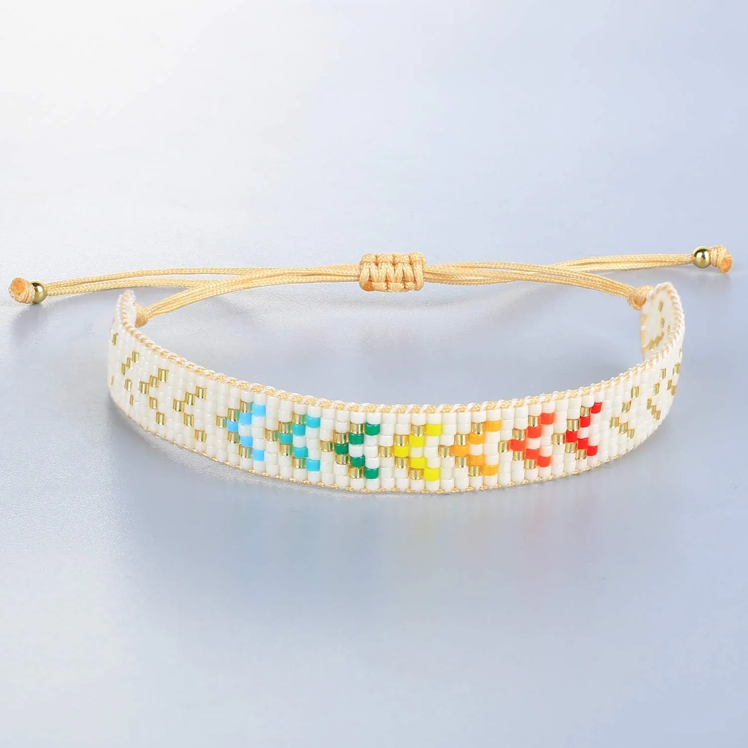 KELITCH Women Friendship Bracelets Wax Rope Bracelets Handmade Multi-Pattern Pearl Bracelets New