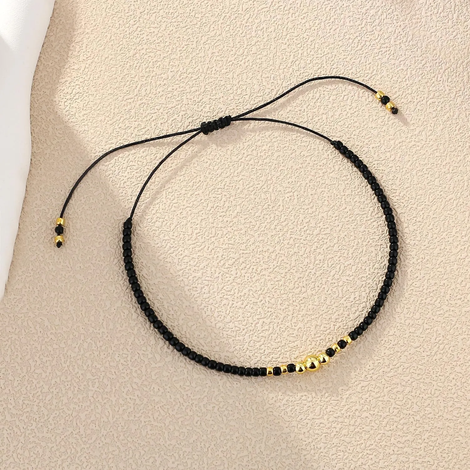 KELITCH Women Seed Beaded Bracelets Handmade Thin Strings Bracelets Gold Charm Bracelets