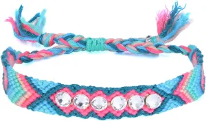 KELITCH Womens Crystal Bracelets Friendship Bracelets Bohemian Rope Adjustable Wrap Bracelets Bangle