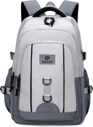 Kids Backpack for Boys & Girls, Middle School Backpack, Elementary School Bookbag, Grey, L 12.59 W 7.87 H 18.89 inches