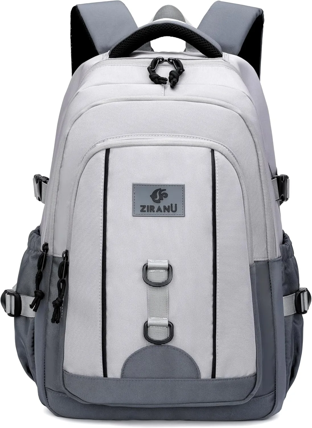 Kids Backpack for Boys & Girls, Middle School Backpack, Elementary School Bookbag, Grey, L 12.59 W 7.87 H 18.89 inches