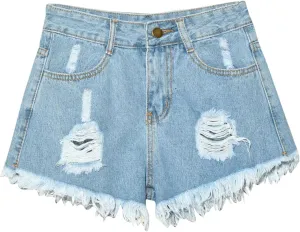Ladies Ripped Jeans Shorts Casual Summer Breathable Button Short Womens High Waist Trendy Vacation Bottom Basic 2025