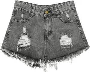 Ladies Ripped Jeans Shorts Casual Summer Breathable Button Short Womens High Waist Trendy Vacation Bottom Basic 2025