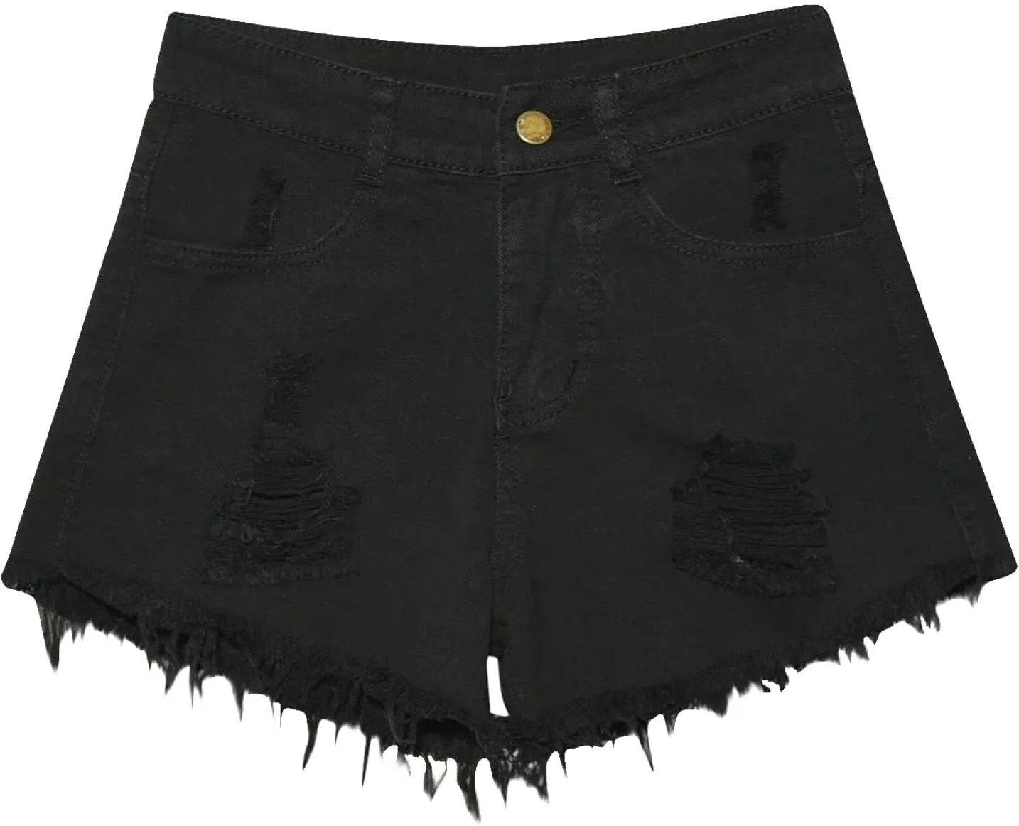 Ladies Ripped Jeans Shorts Casual Summer Breathable Button Short Womens High Waist Trendy Vacation Bottom Basic 2025