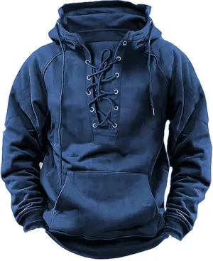 LCMTWX Black Sweatshirt Winter Vintage Long Sleeve Hoodie Half Zipper Hooded Sweatshirt Top Workwear Multi Pocket Outdoor