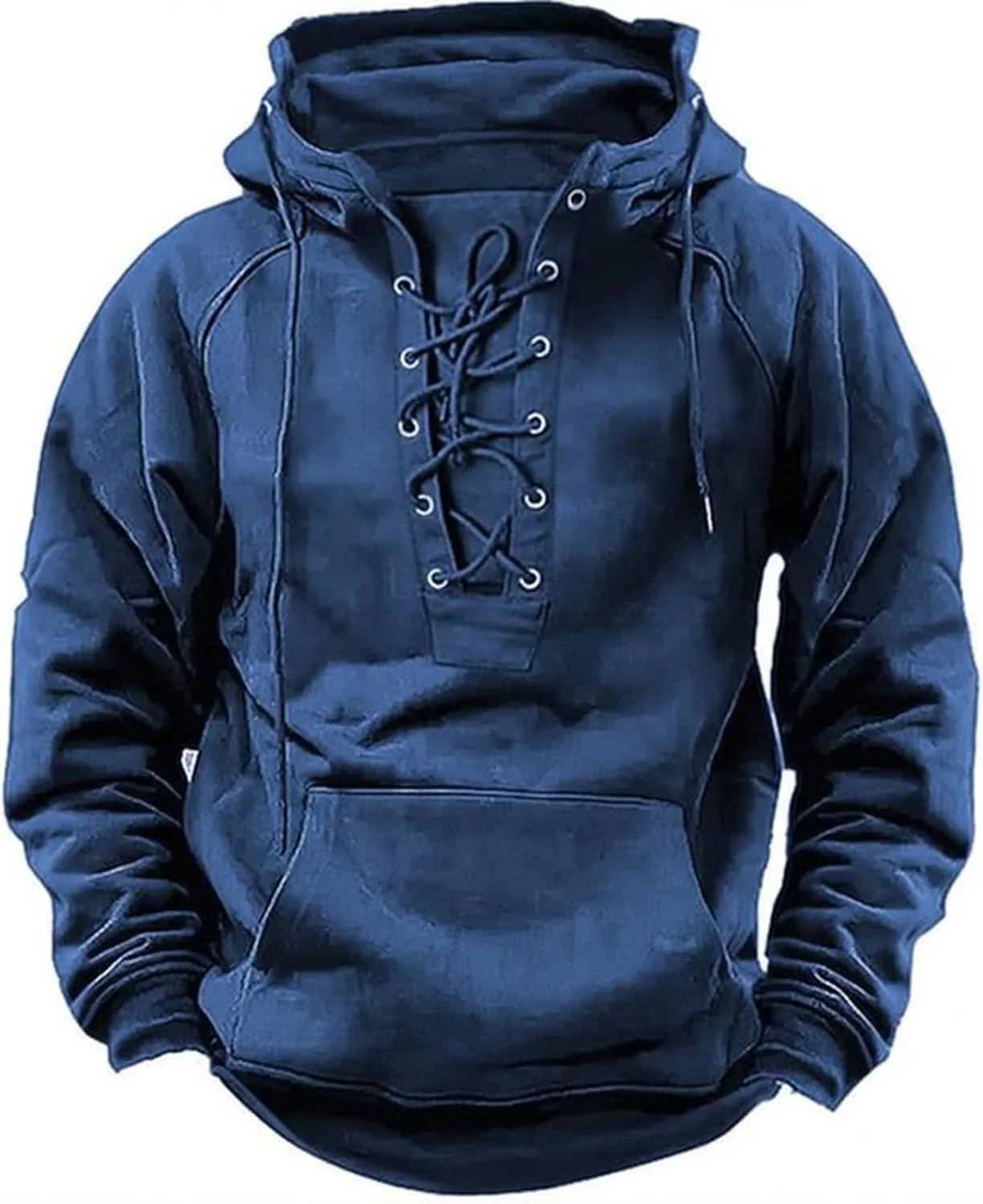 LCMTWX Black Sweatshirt Winter Vintage Long Sleeve Hoodie Half Zipper Hooded Sweatshirt Top Workwear Multi Pocket Outdoor