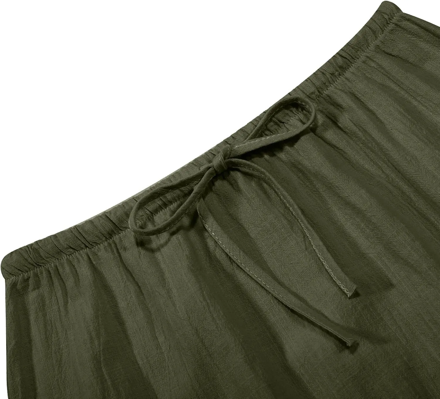 Long Linen Skirts for Women Drawstring High Waisteummer Boho A Line Maxi Skirt Flowy Vacation Casual Skorts