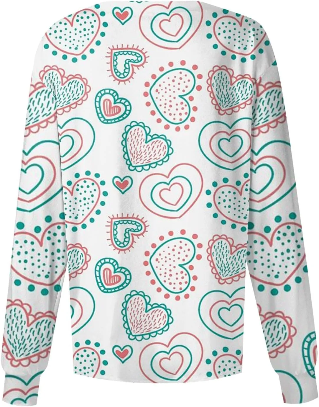 Long Sleeve Scrub Jackets Print Scrub Jackets for Women Snap Front Cute Animals Pattern Medical Nurse Working Uniforms
