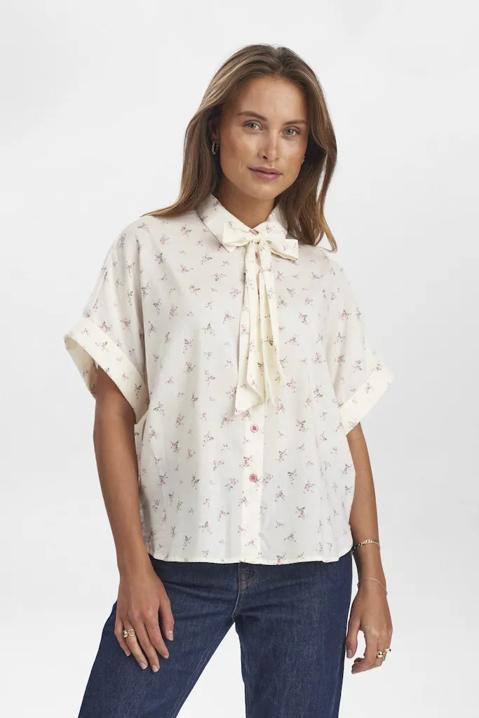 Luliana Short Sleeve Bow Shirt