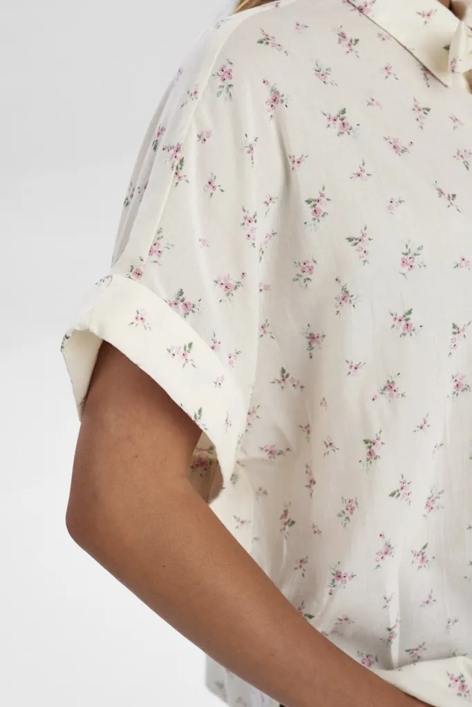 Luliana Short Sleeve Bow Shirt
