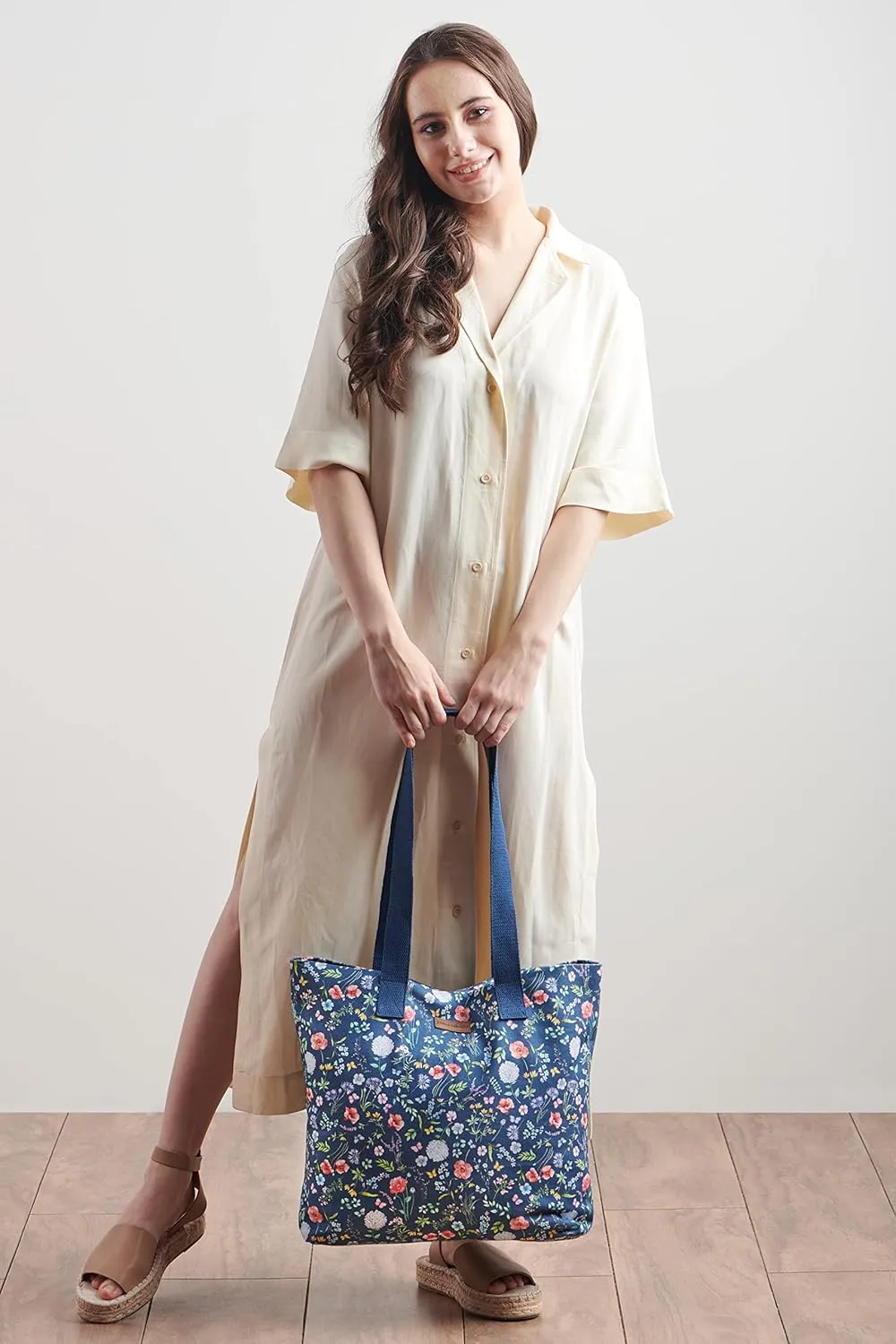 Maison d' Hermine Canvas Tote Bag for Women Cotton Canvas Reusable Shoulder Grocery Bags Bulk with Handle for Shopping Travel