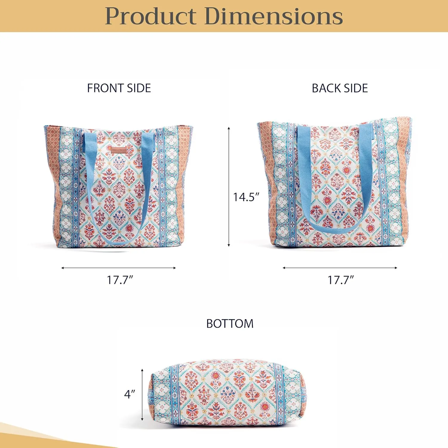 Maison d' Hermine Canvas Tote Bag for Women Cotton Canvas Reusable Shoulder Grocery Bags Bulk with Handle for Shopping Travel
