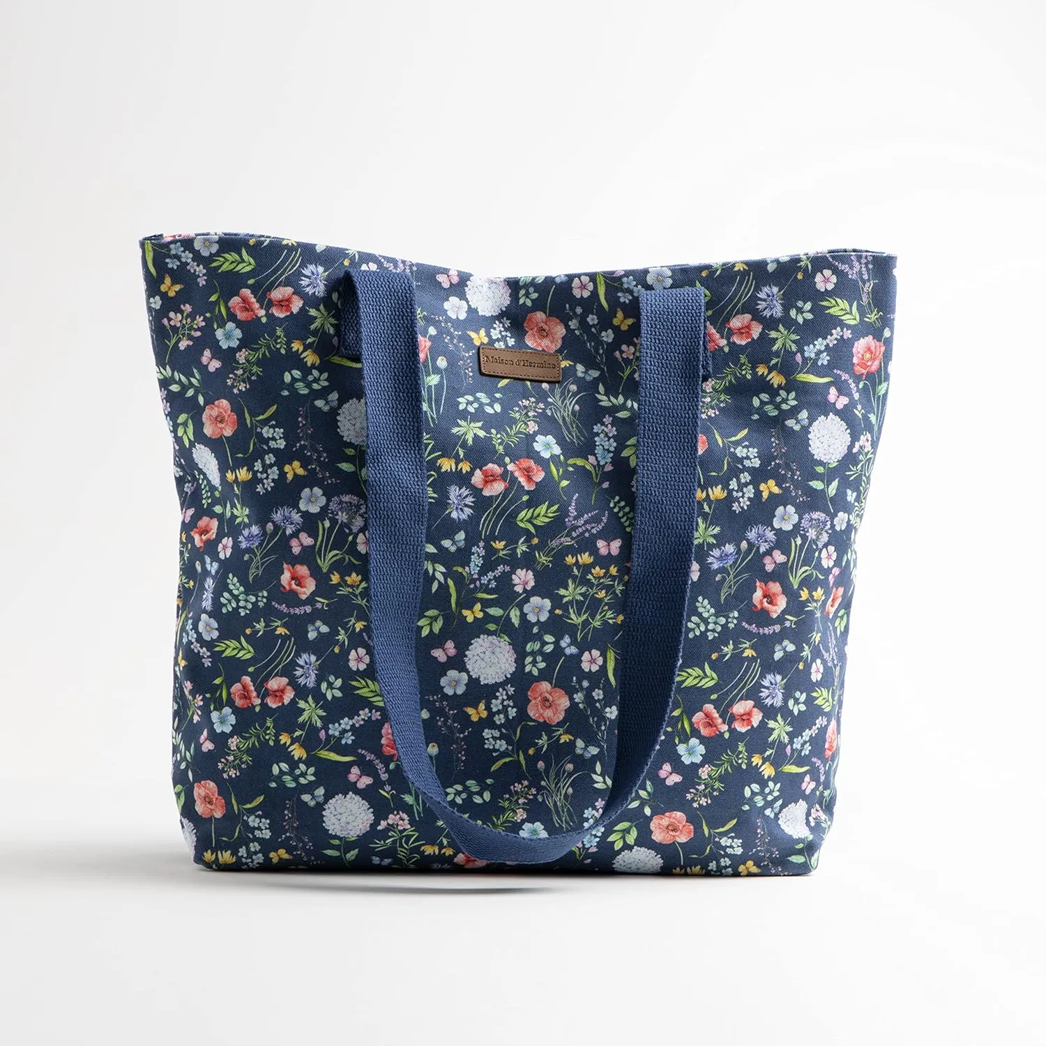 Maison d' Hermine Canvas Tote Bag for Women Cotton Canvas Reusable Shoulder Grocery Bags Bulk with Handle for Shopping Travel