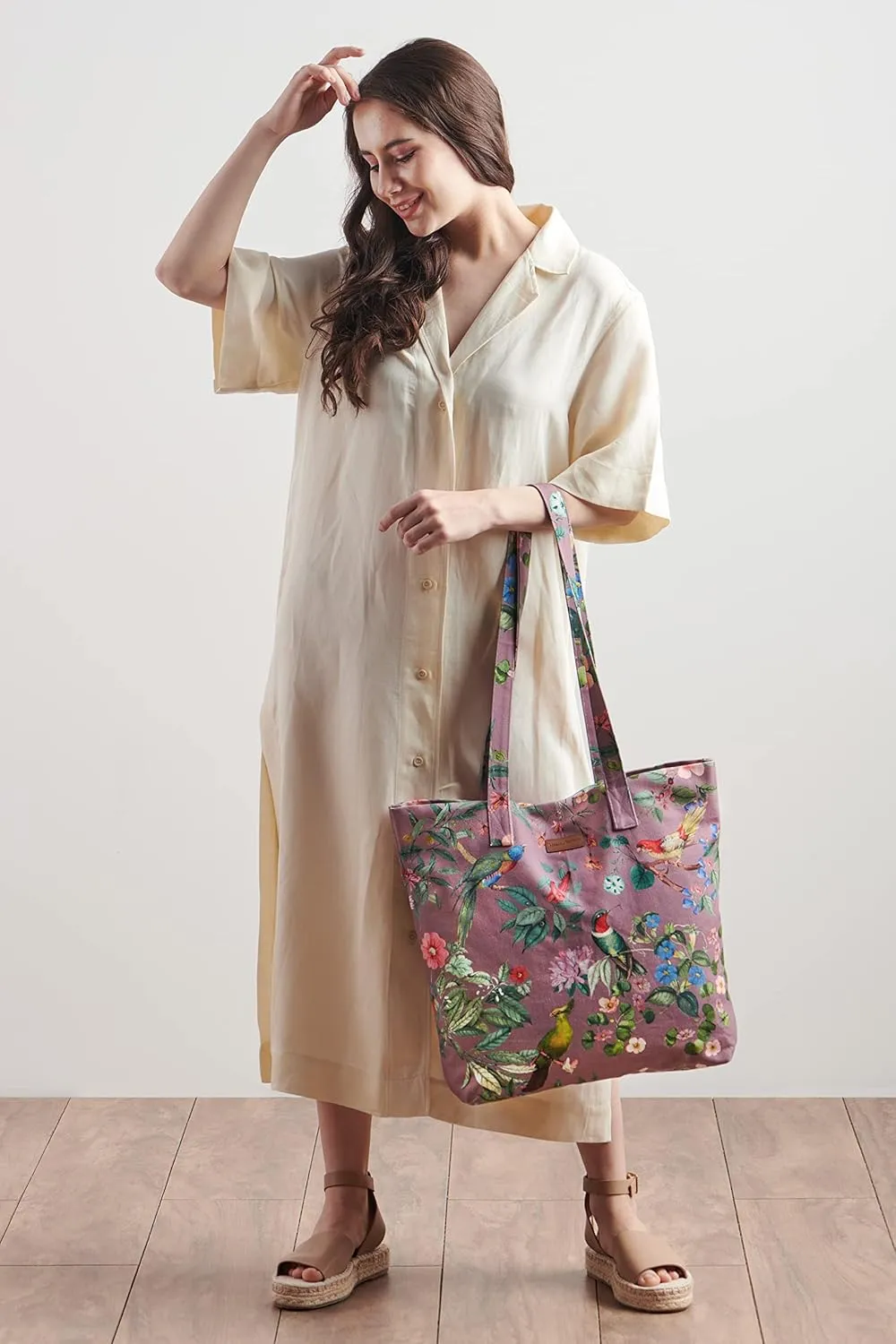 Maison d' Hermine Canvas Tote Bag for Women Cotton Canvas Reusable Shoulder Grocery Bags Bulk with Handle for Shopping Travel