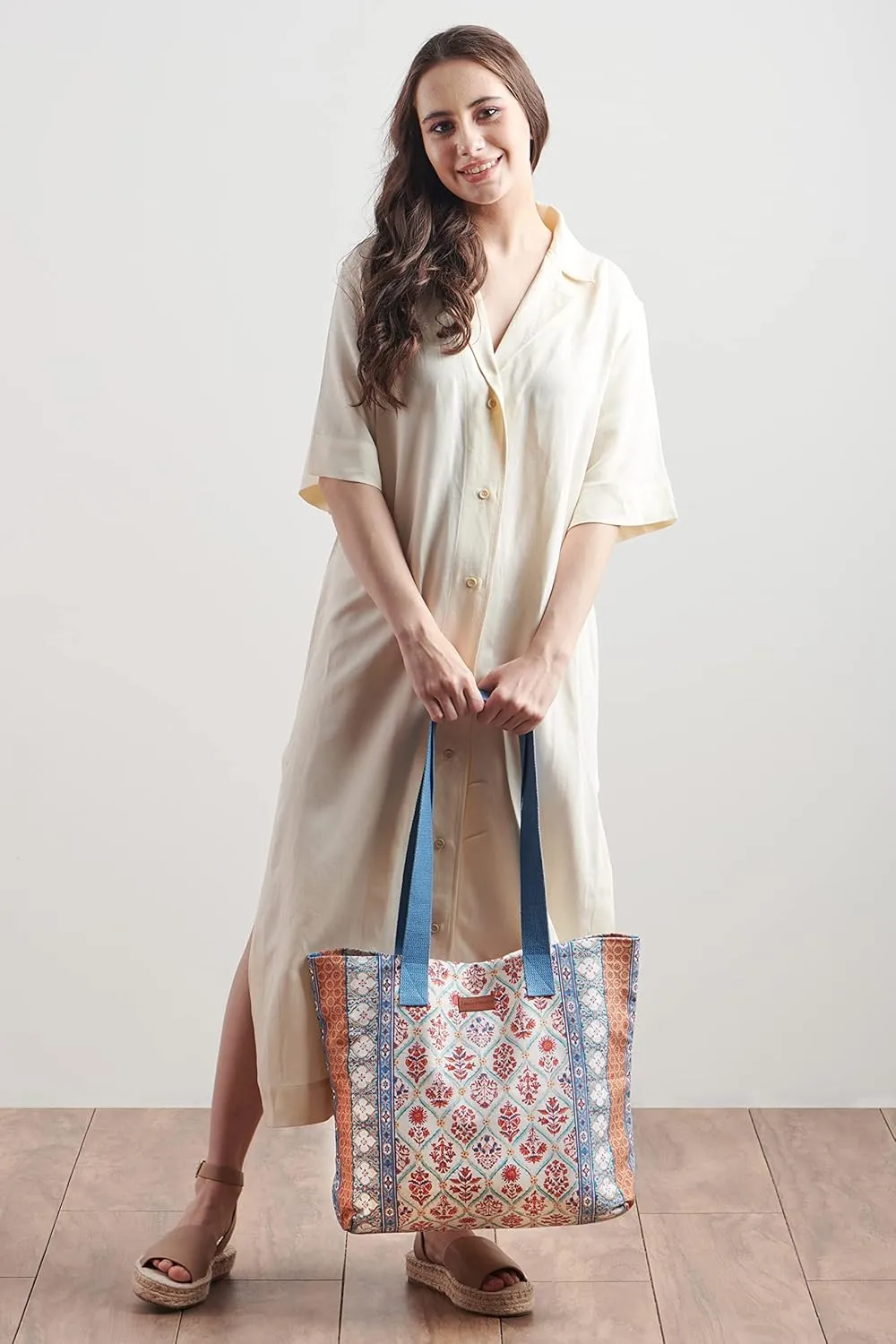 Maison d' Hermine Canvas Tote Bag for Women Cotton Canvas Reusable Shoulder Grocery Bags Bulk with Handle for Shopping Travel