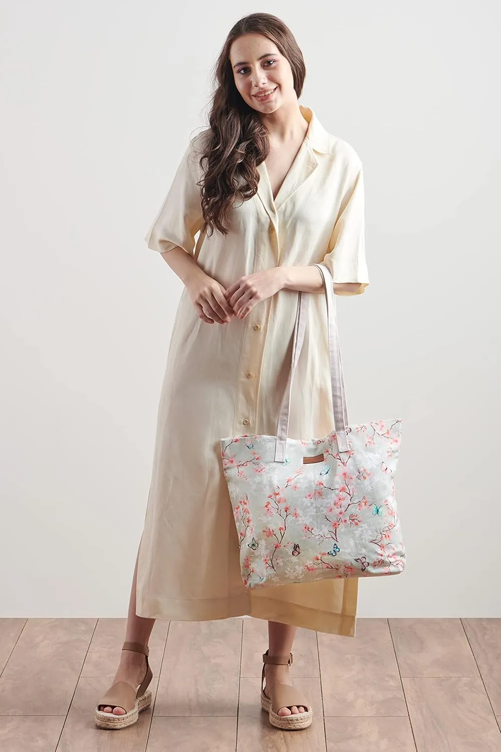 Maison d' Hermine Canvas Tote Bag for Women Cotton Canvas Reusable Shoulder Grocery Bags Bulk with Handle for Shopping Travel