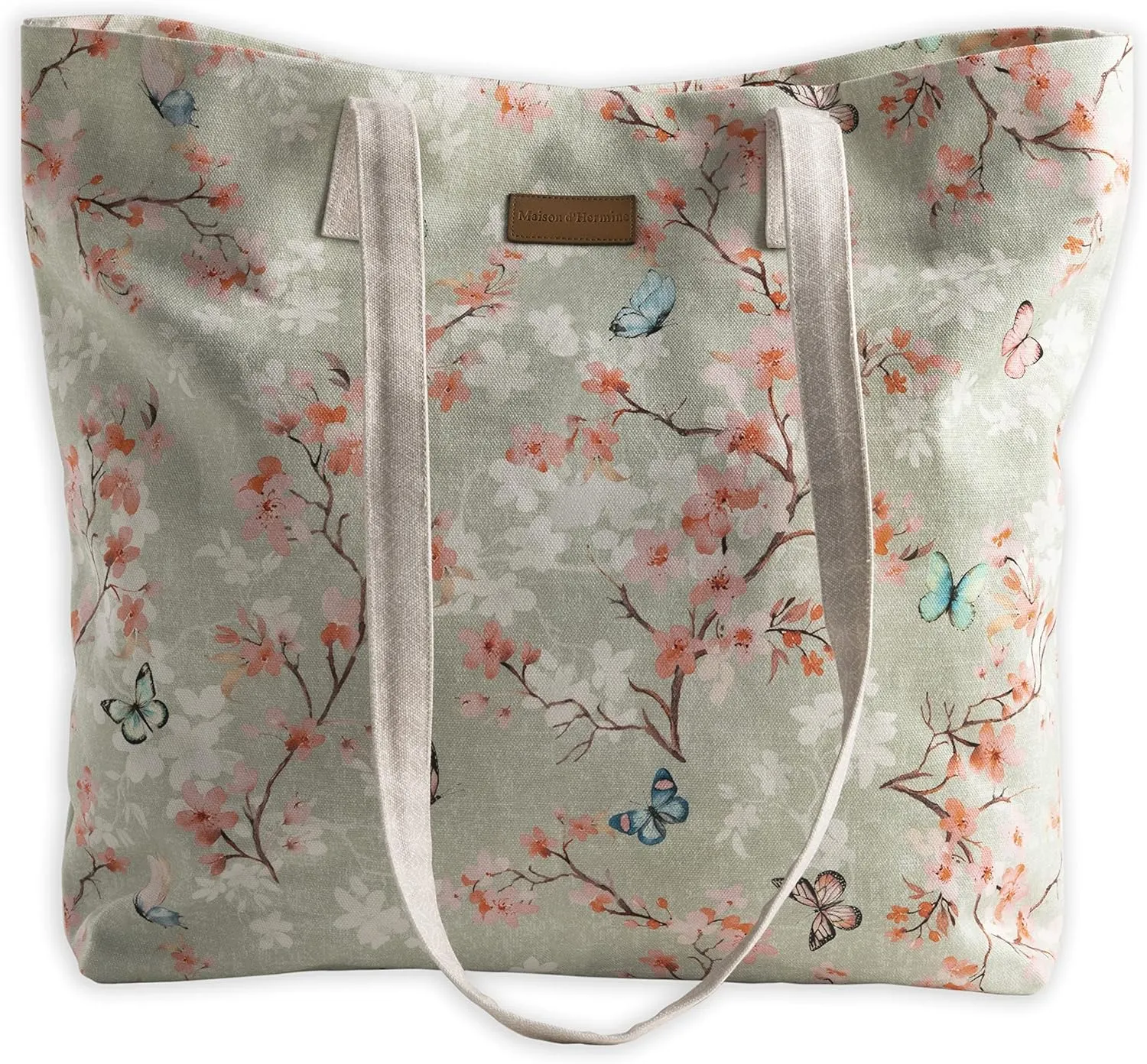 Maison d' Hermine Canvas Tote Bag for Women Cotton Canvas Reusable Shoulder Grocery Bags Bulk with Handle for Shopping Travel
