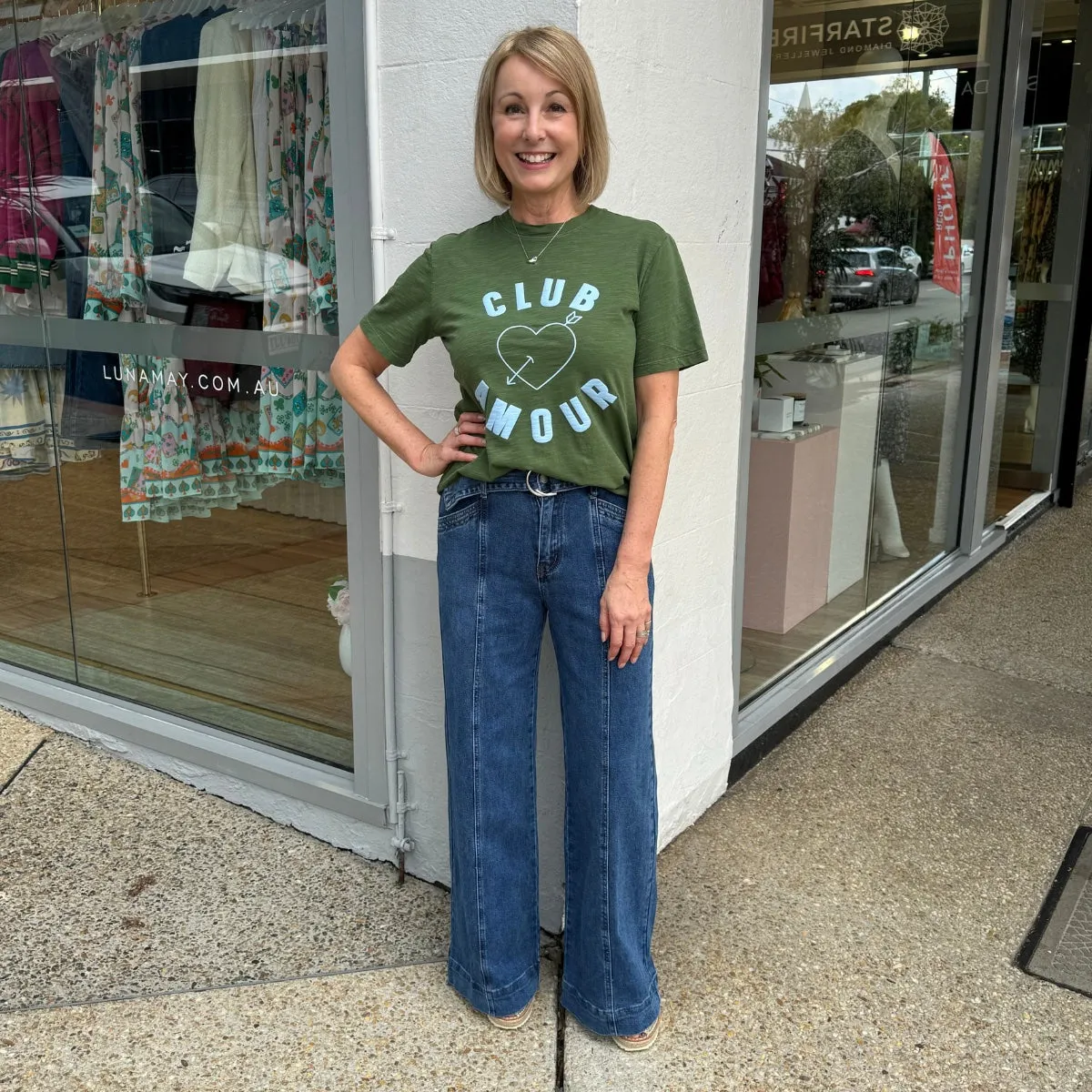 Mattea Wide Leg Jeans (Dark)
