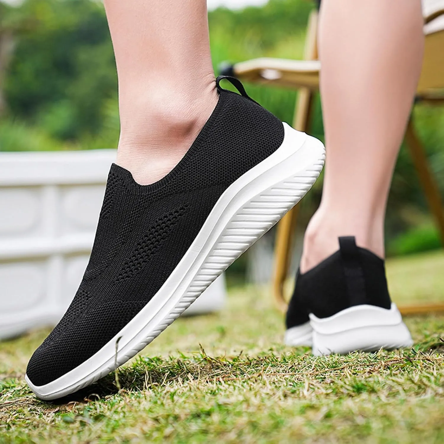 Memory Foam Versatile Shoes for Men Lightweight Sport Gym Jogging Walking Sneaker Soft Flat Soled Elderly Shoes