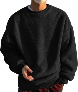 Mens 2024 Casual Cotton Hooded Mens Slim Autumn Casual Solid O Neck Sweater Top Color Men's Fleece Pullover Hoodie