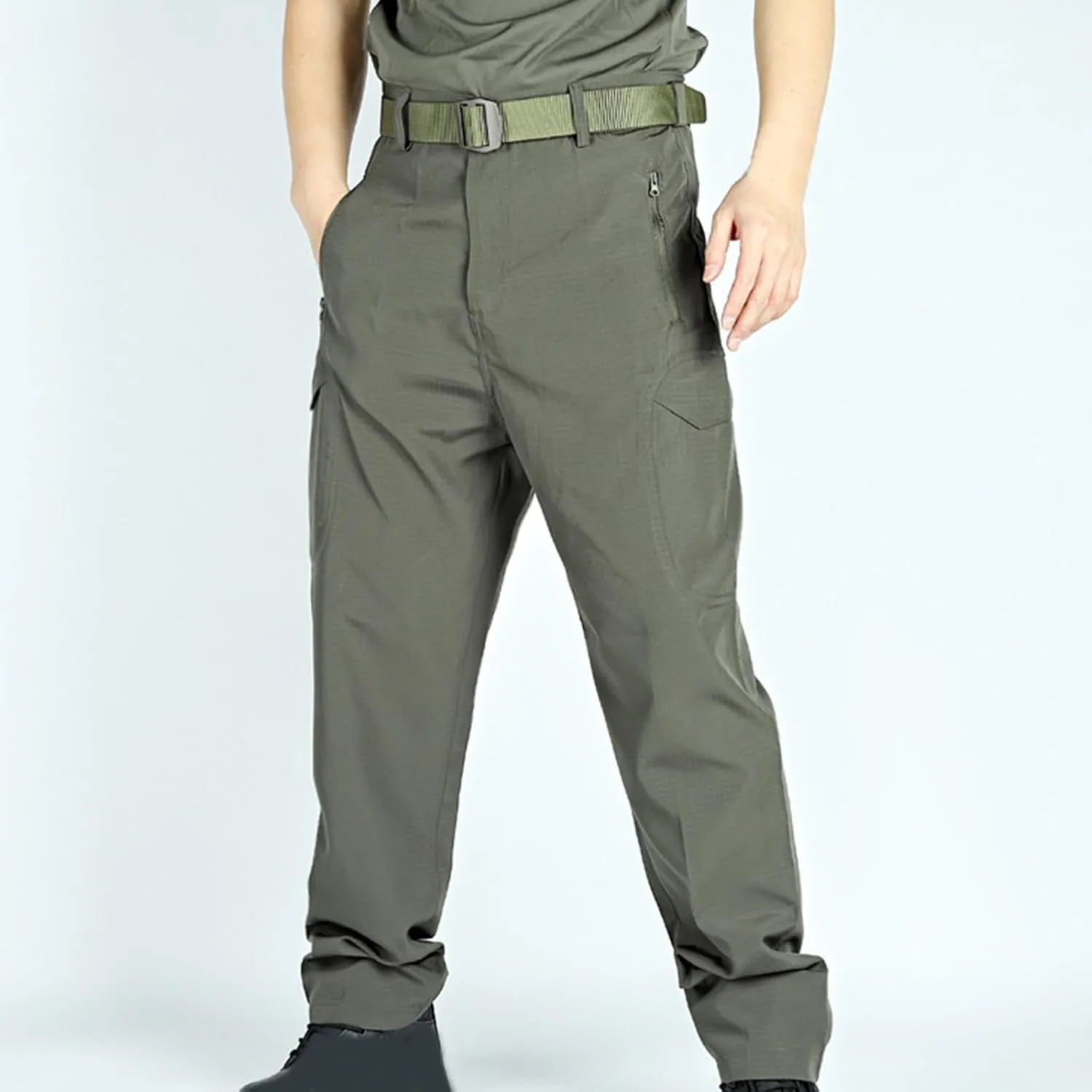 Men's Athletic Chinos Slim Fit Bottoms for Gym Workout Stretch Joggers Breathable Daily Activewear