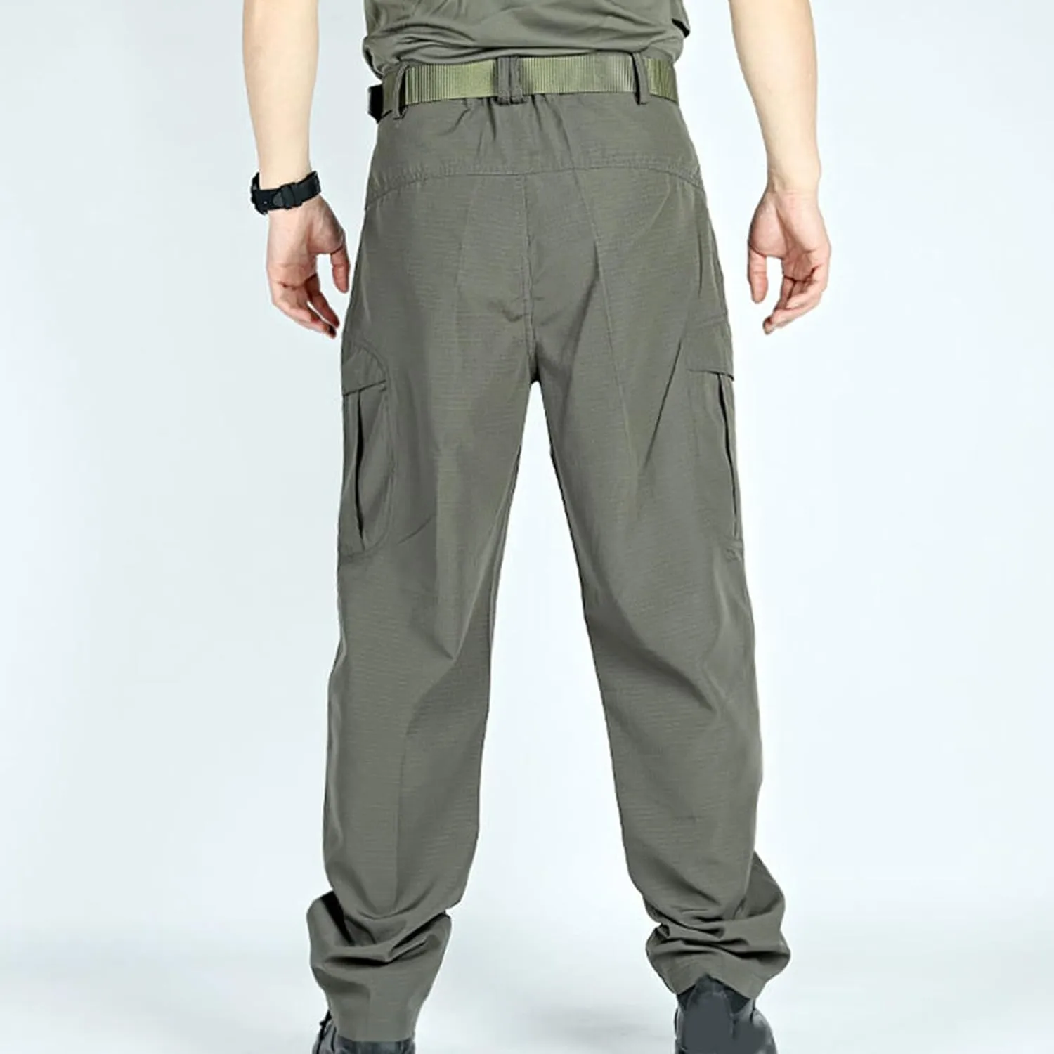 Men's Athletic Chinos Slim Fit Bottoms for Gym Workout Stretch Joggers Breathable Daily Activewear