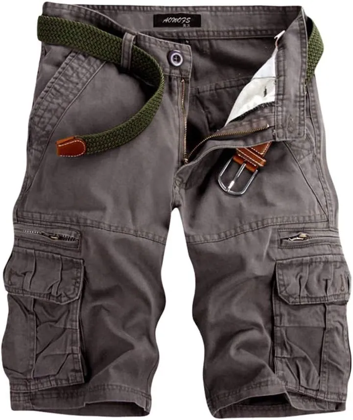 Mens Casual Outdoors Cargo Shorts Summer Shorts Loose Straight Athletic Joggers Overalls Hiking Joggers with Pockets