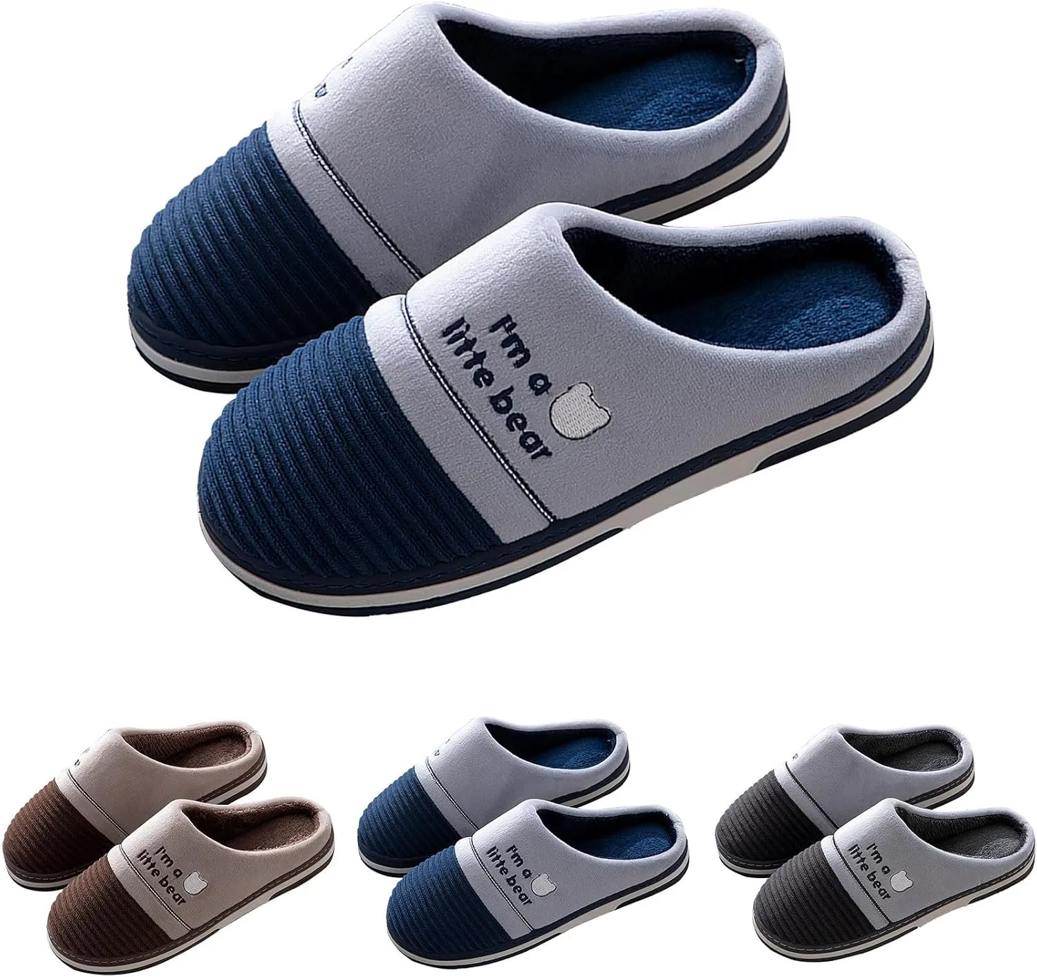 Mens Couple Cotton Slippers Home Lightweight Warm Slippers Christmas Animal Cotton Slippers Mens Slippers 9