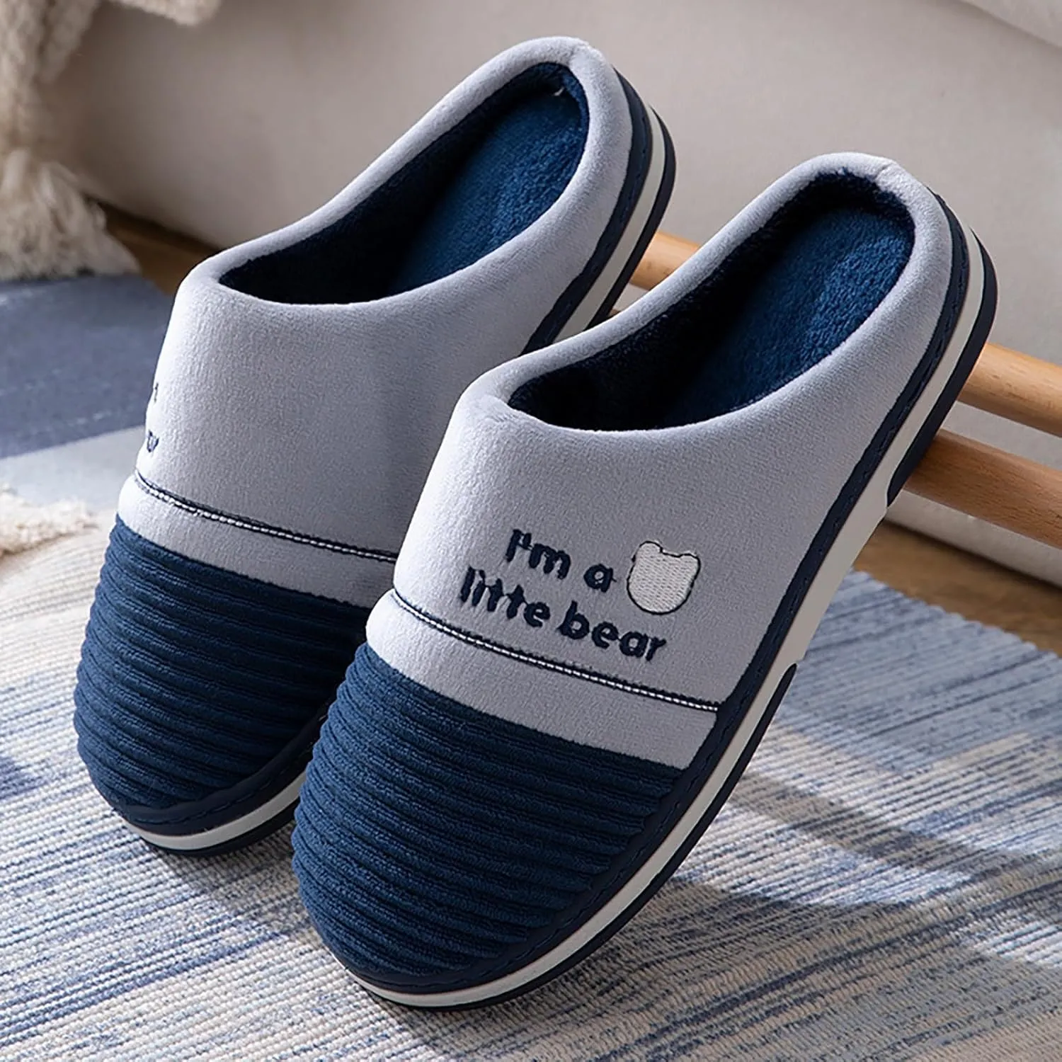 Mens Couple Cotton Slippers Home Lightweight Warm Slippers Christmas Animal Cotton Slippers Mens Slippers 9