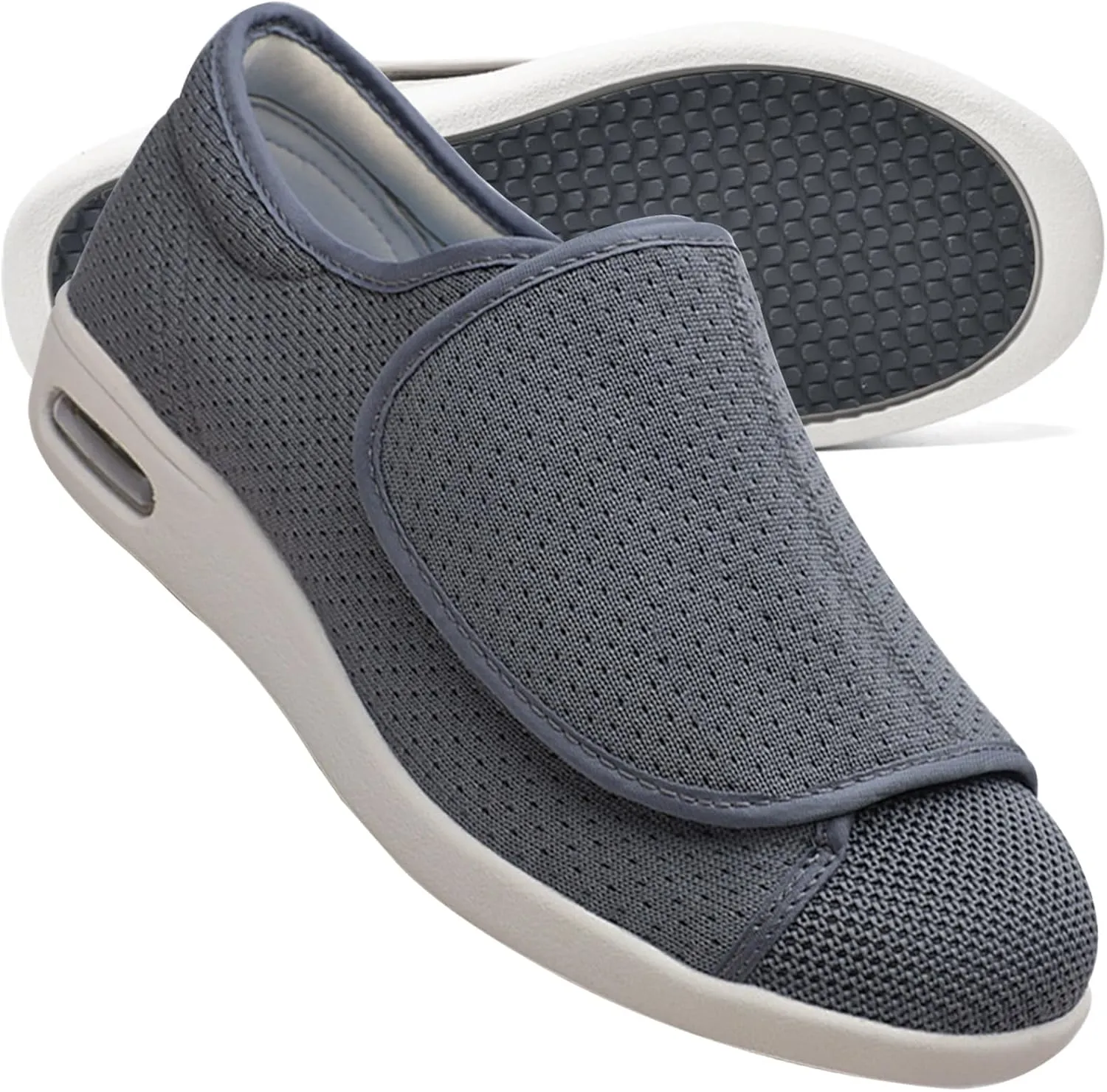 Mens Extra Wide Fit Diabetic Shoes Outdoor Trainers Men Comfortable Loafers Easy Close Orthopedic Slippers for Swollen Feet Plantar Fasciitis Adjustable Lightweight Walking Trainers