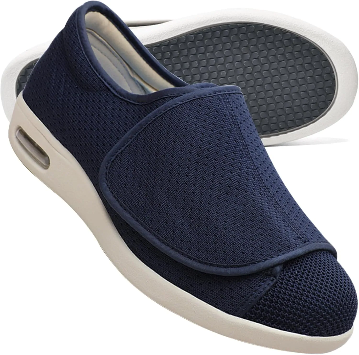 Mens Extra Wide Fit Diabetic Shoes Outdoor Trainers Men Comfortable Loafers Easy Close Orthopedic Slippers for Swollen Feet Plantar Fasciitis Adjustable Lightweight Walking Trainers