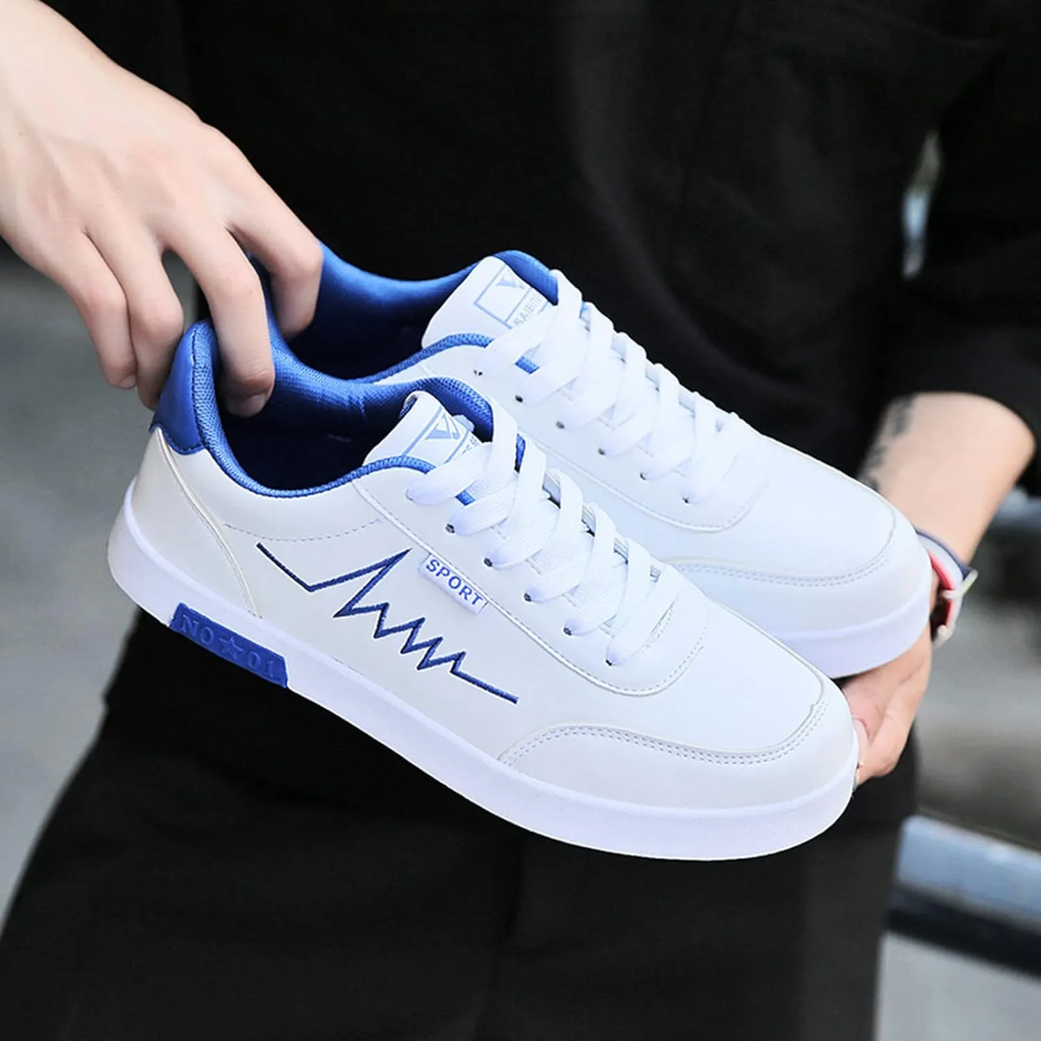 Men's Fashion Versatile Walking Shoes Lightweight Breathable Walking Shoe Gym Tennis Lightweight Barefoot Shoes